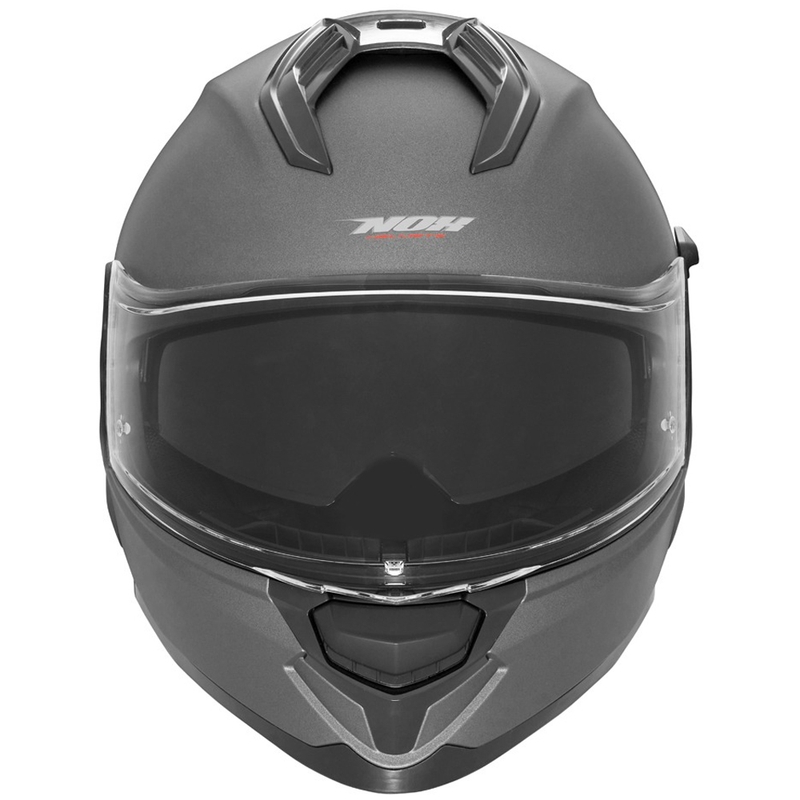Casque moto intégral NOX N304S, titane mat