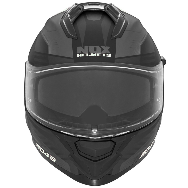 Casque moto intégral NOX N304S CARVER noir mat-blanc