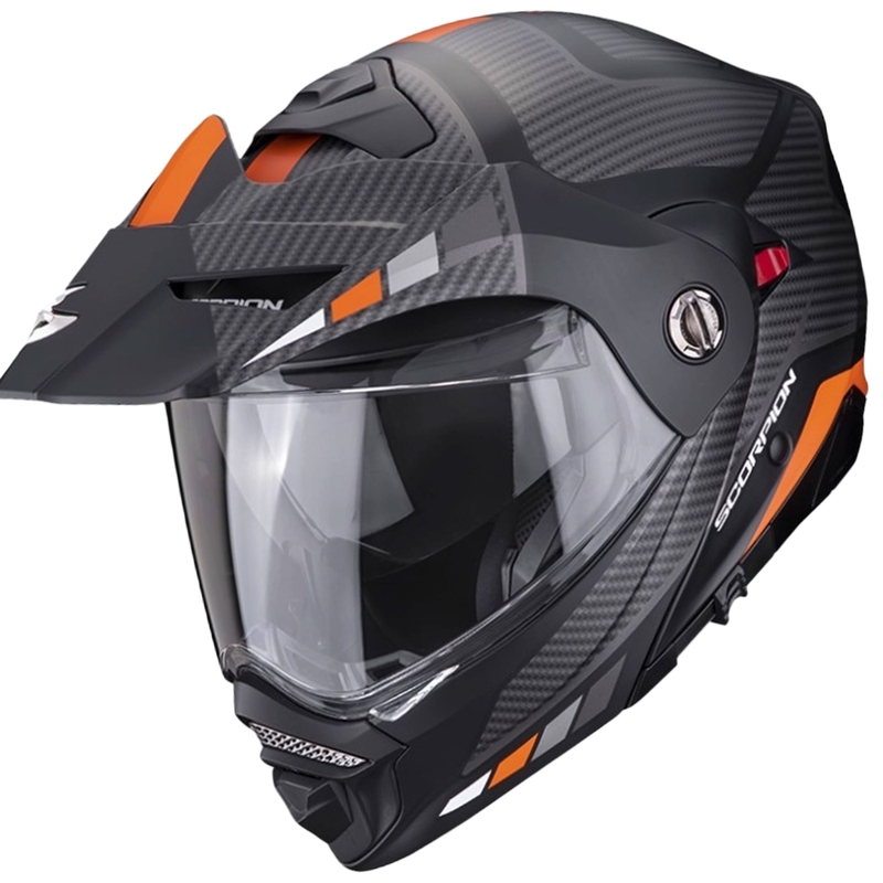Casque moto SCORPION ADX-2 CAMINO noir-argent-orange soldes