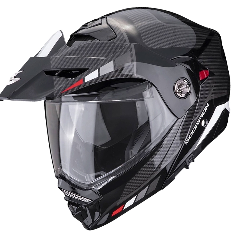Casque moto SCORPION ADX-2 CAMINO noir-argent-rouge soldes