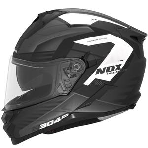 Casque moto intégral NOX N304S CARVER noir mat-blanc