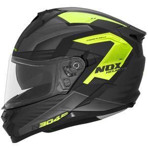 Casque moto intégral NOX N304S CARVER noir-jaune mat