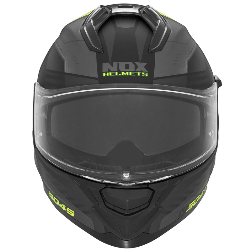 Casque moto intégral NOX N304S CARVER noir-jaune mat