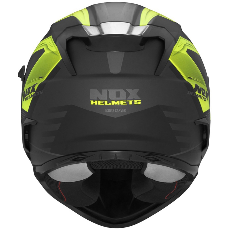 Casque moto intégral NOX N304S CARVER noir-jaune mat