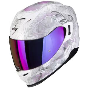 Casque moto intégral Scorpion EXO-520 EVO Air Melrose pearl white-pink