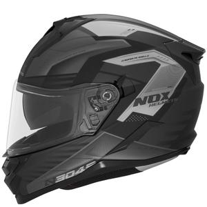 Casque moto intégral NOX N304S CARVER noir mat-titane
