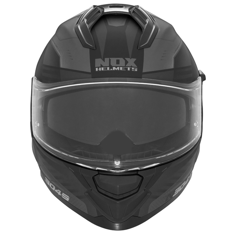 Casque moto intégral NOX N304S CARVER noir mat-titane
