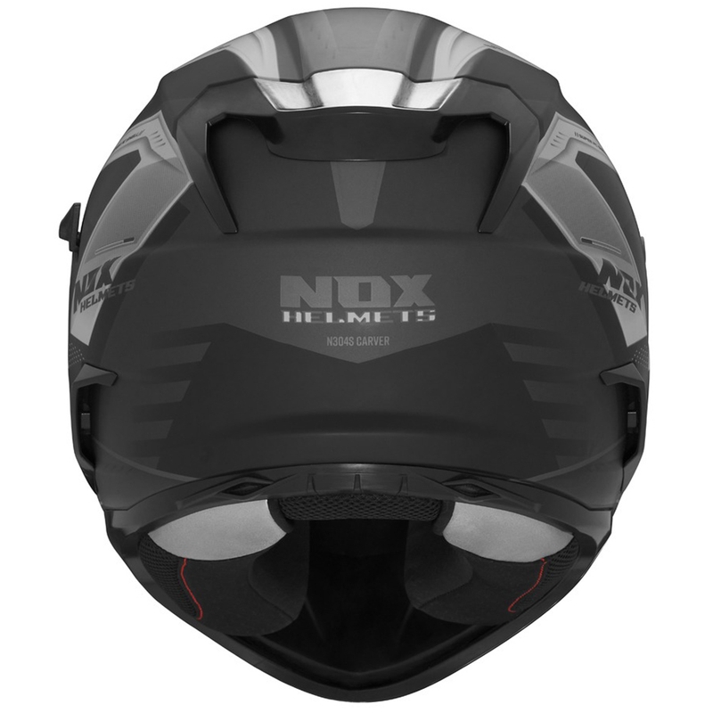 Casque moto intégral NOX N304S CARVER noir mat-titane