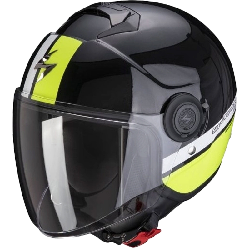 Casque moto SCORPION EXO-CITY STRADA pearl black-white-fluo yellow