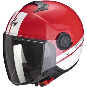 Casque moto SCORPION EXO-CITY STRADA rouge et blanc
