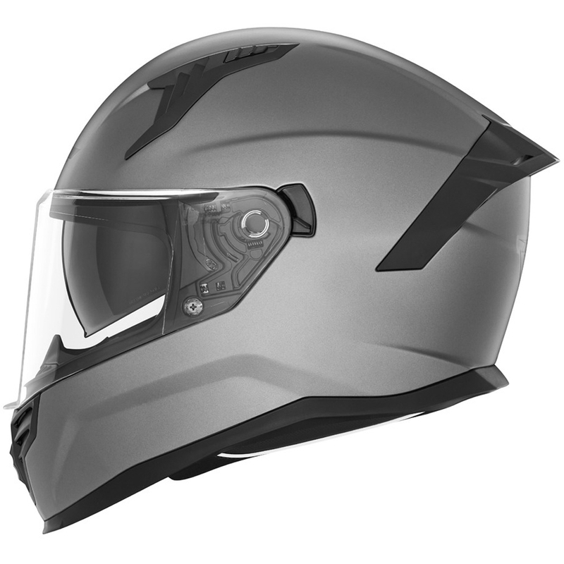 Casque moto intégral NOX N401, titane mat