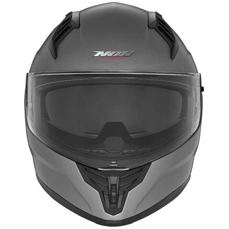Casque moto intégral NOX N401, titane mat