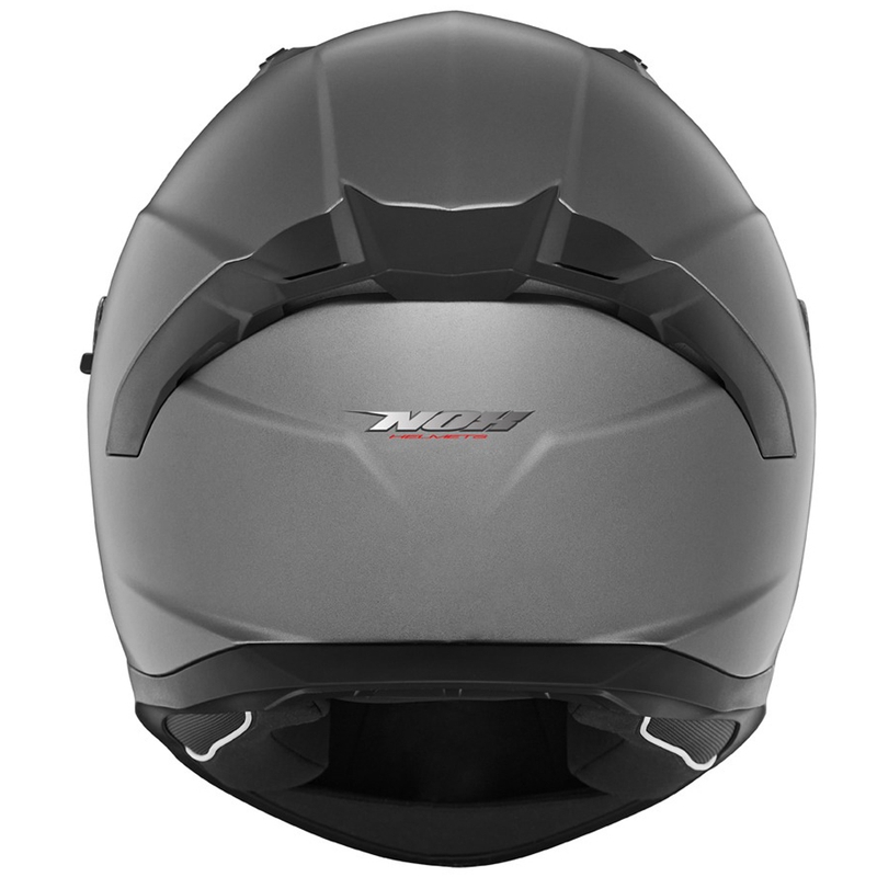 Casque moto intégral NOX N401, titane mat