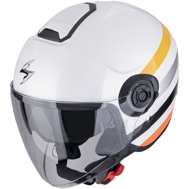 Casque ouvert Scorpion EXO-CITY II BEE blanc-jaune soldes