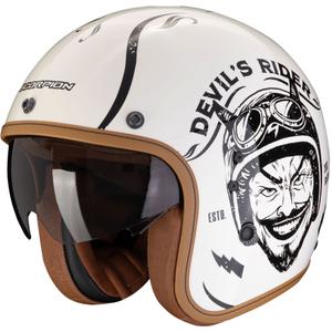 Casque moto ouvert Scorpion Belfast Evo ROMEO crème-noir