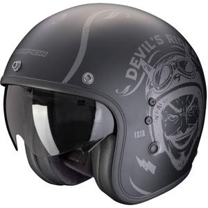 Casque moto ouvert Scorpion Belfast Evo ROMEO noir mat-argenté