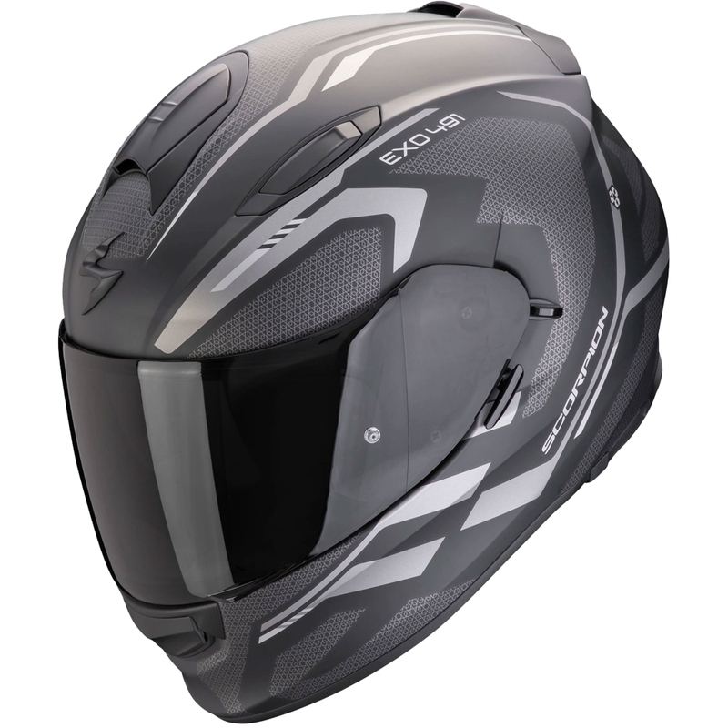 Casque intégral de moto Scorpion EXO-491 KRYPTA noir mat-argent