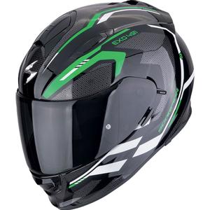 Casque moto intégral Scorpion EXO-491 KRYPTA noir-vert-blanc