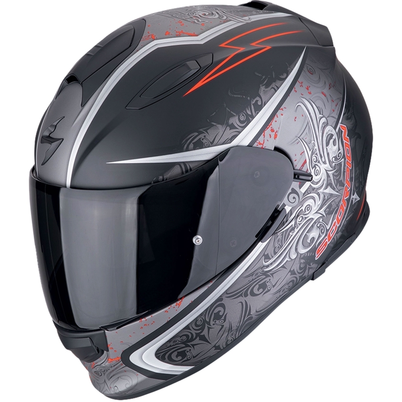 Casque moto intégral Scorpion EXO-491 RUN noir mat-rouge