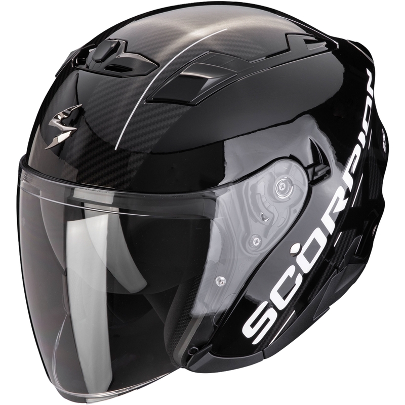 Casque moto ouvert SCORPION EXO-230 QR noir-argenté soldes
