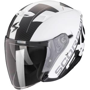 Casque moto ouvert SCORPION EXO-230 QR mat blanc-noir