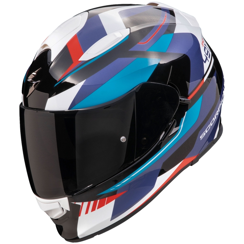 Casque moto intégral Scorpion EXO-491 Abilis noir-bleu-rouge