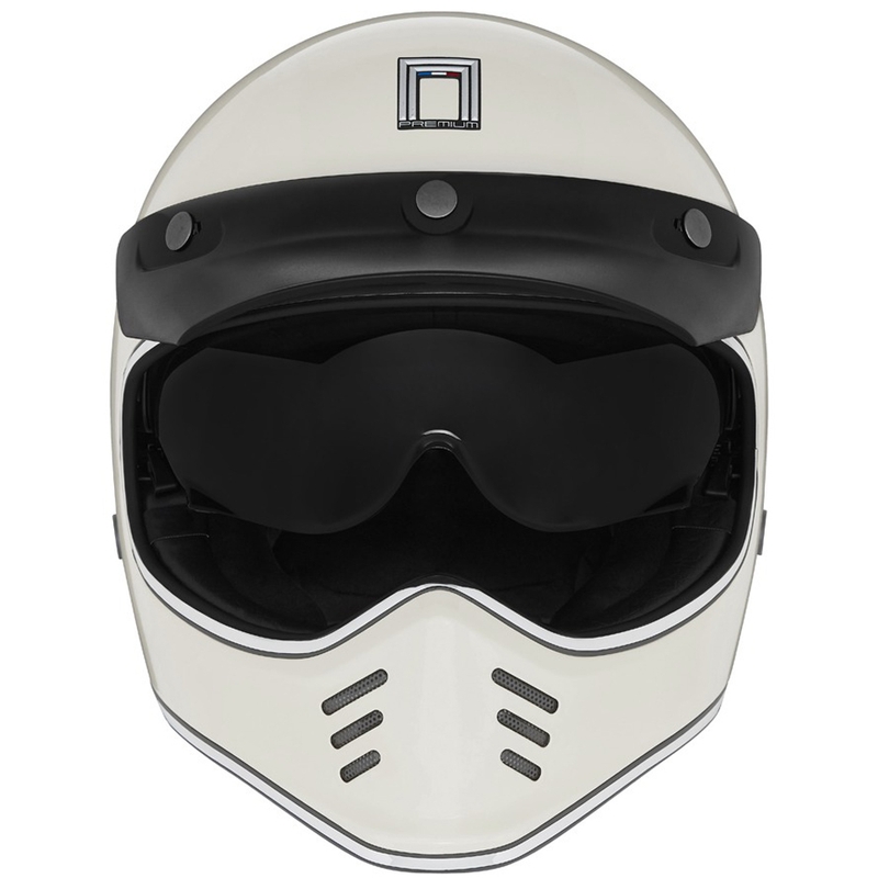Casque moto intégral NOX PREMIUM SEVENTY II ivoire blanc