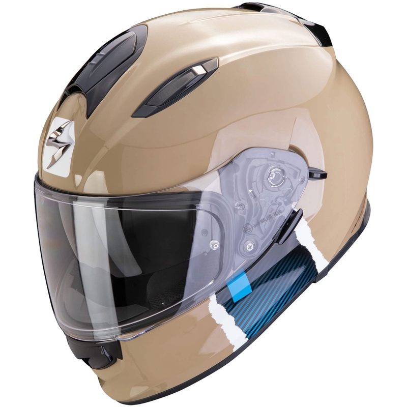 Casque moto intégral Scorpion EXO-491 CODE sable-bleu