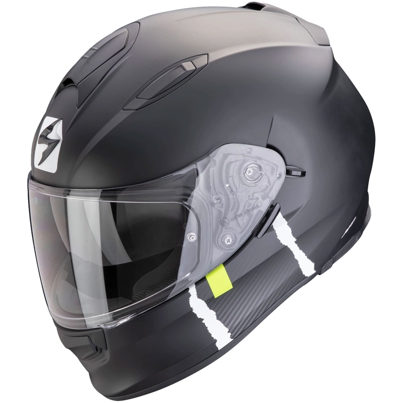 Casque moto intégral Scorpion EXO-491 CODE noir mat-argent soldes