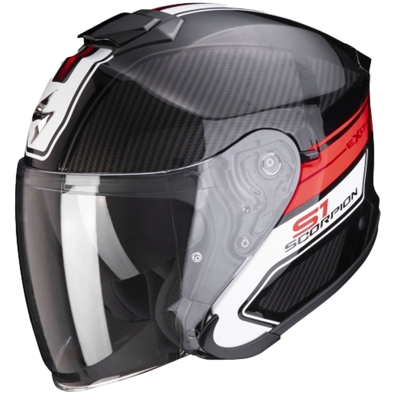 Casque ouvert Scorpion EXO-S1 Cross-Ville Noir-Rouge