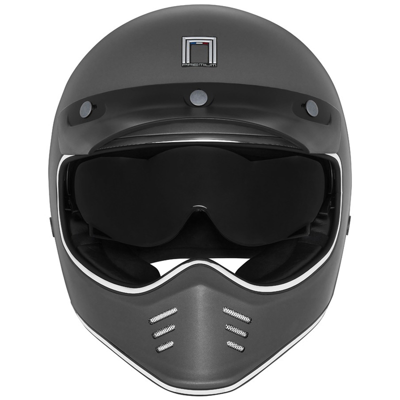 Casque moto intégral NOX PREMIUM SEVENTY II, titane