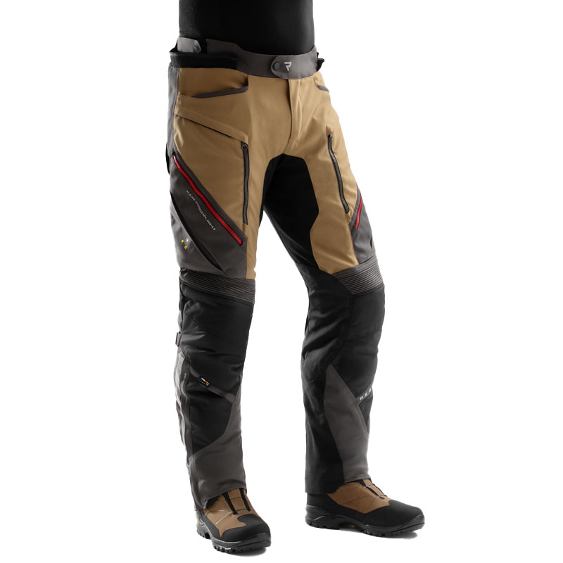 Pantalon moto Rebelhorn Hardy 3.0 beige-gris-rouge