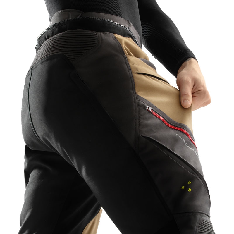 Pantalon moto Rebelhorn Hardy 3.0 beige-gris-rouge