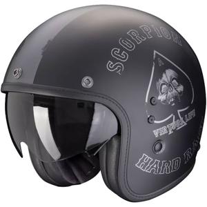 Casque moto ouvert Scorpion Belfast Evo Spade Matte Black-Silver