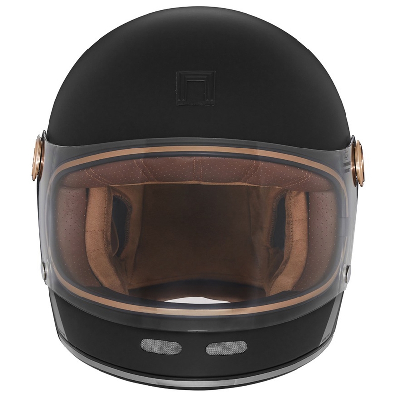 Casque moto intégral NOX PREMIUM REVENGE noir mat-or