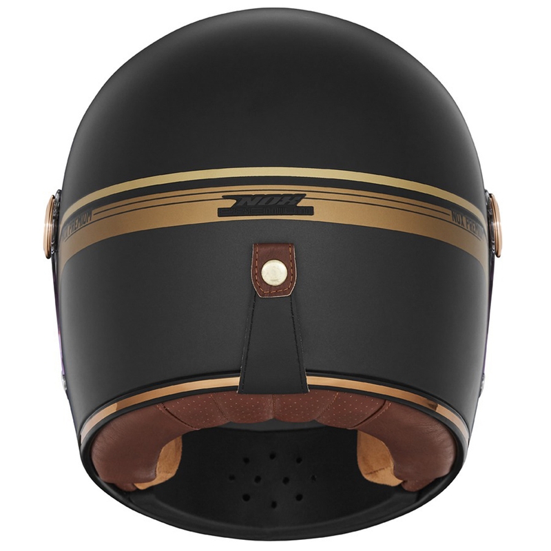 Casque moto intégral NOX PREMIUM REVENGE noir mat-or