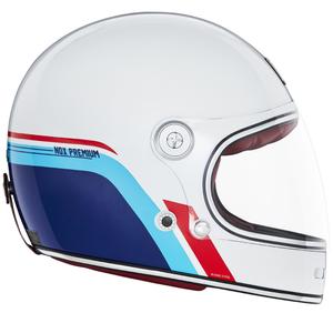 Casque moto intégral NOX PREMIUM REVENGE blanc-bleu-rouge