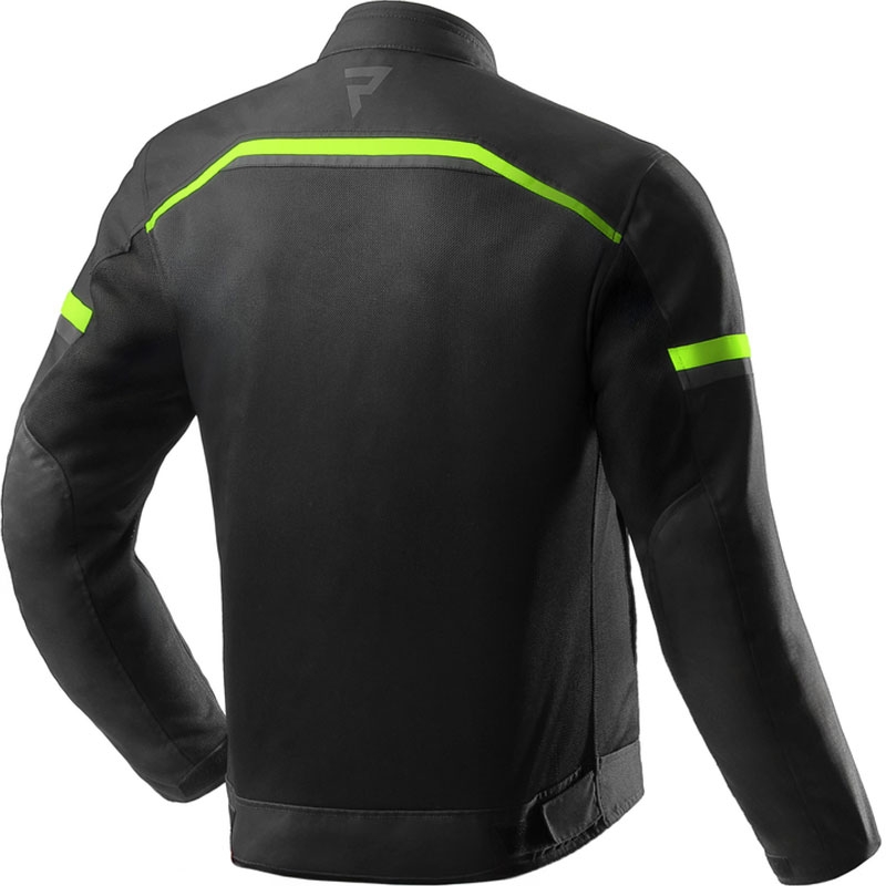 Veste moto Rebelhorn Echo noir-jaune fluo