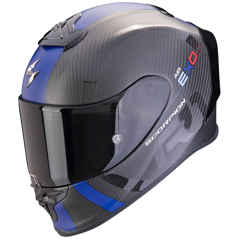 Casque intégral Scorpion EXO-R1 EVO CARBON AIR MG noir mat-bleu