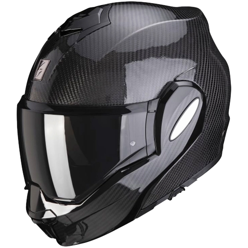 Casque modulable Scorpion EXO-TECH EVO Carbon noir brillant