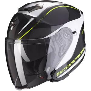 Casque ouvert Scorpion EXO-S1 Shadow noir-blanc-jaune fluo