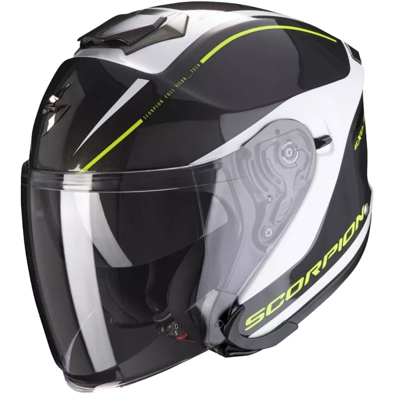 Casque ouvert Scorpion EXO-S1 Shadow noir-blanc-jaune fluo