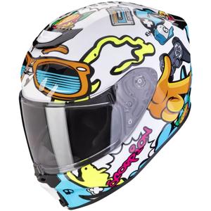 Casque moto enfant Scorpion EXO-JNR AIR FUN blanc-bleu