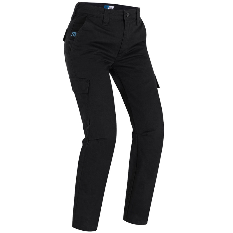 Jean moto femme PMJ Electra Cargo noir soldes
