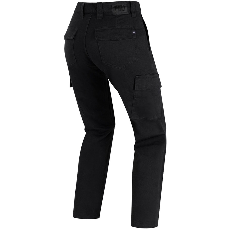 Jean moto femme PMJ Electra Cargo noir soldes