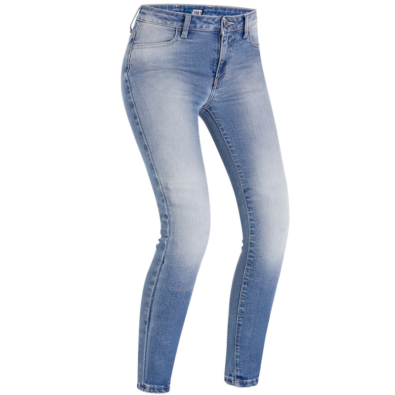 Jean moto femme PMJ Ginevra bleu