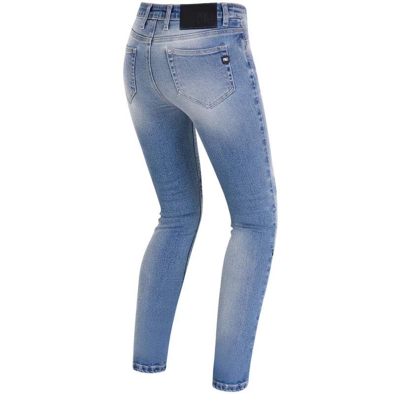 Jean moto femme PMJ Ginevra bleu