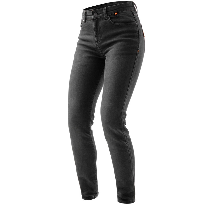 Jean moto femme Rebelhorn Bronco délavé noir