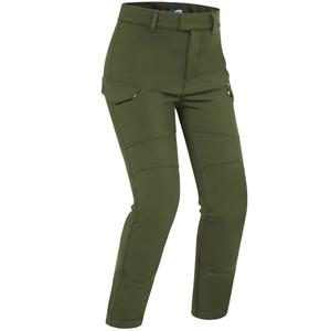 Jean moto femme PMJ Sidney kaki