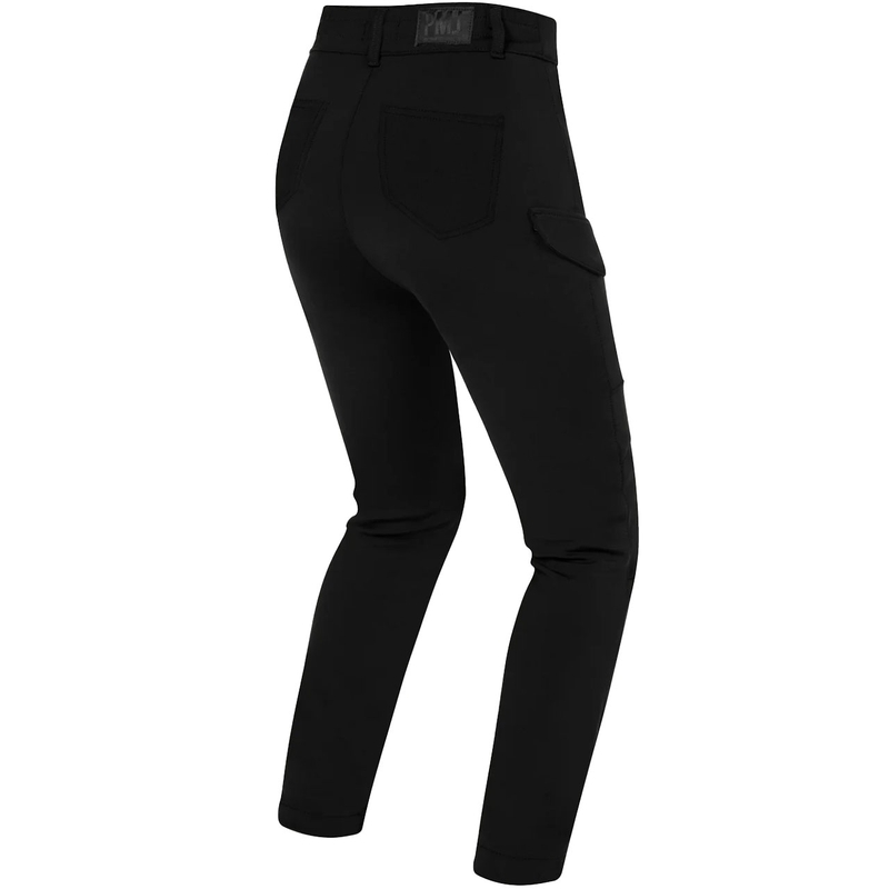 Jean moto femme PMJ Sidney noir soldes